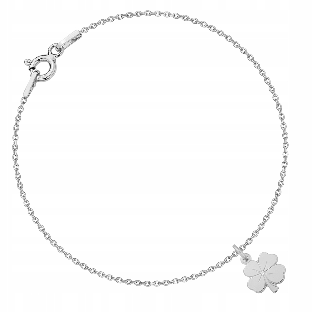 

Bransoletka łańcuszek z koniczynką srebro 925