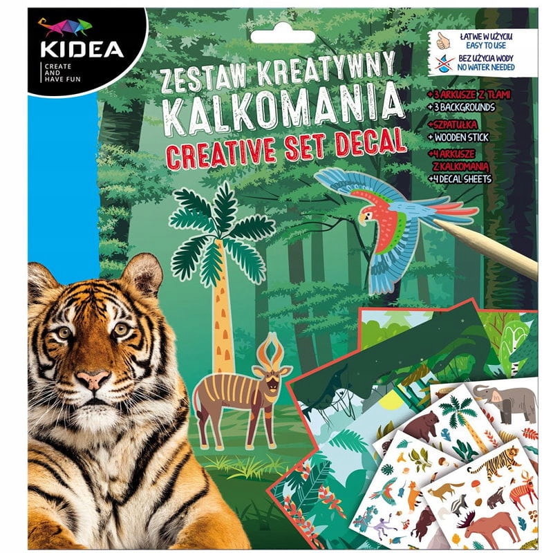 

Kidea Zestaw Kalkomanii Kalkomania Zwierzęta