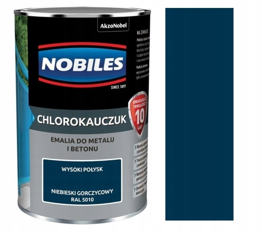 Nobiles Chlorokaučuk Smalt 5L Modrý Hořčicový Ral 5010