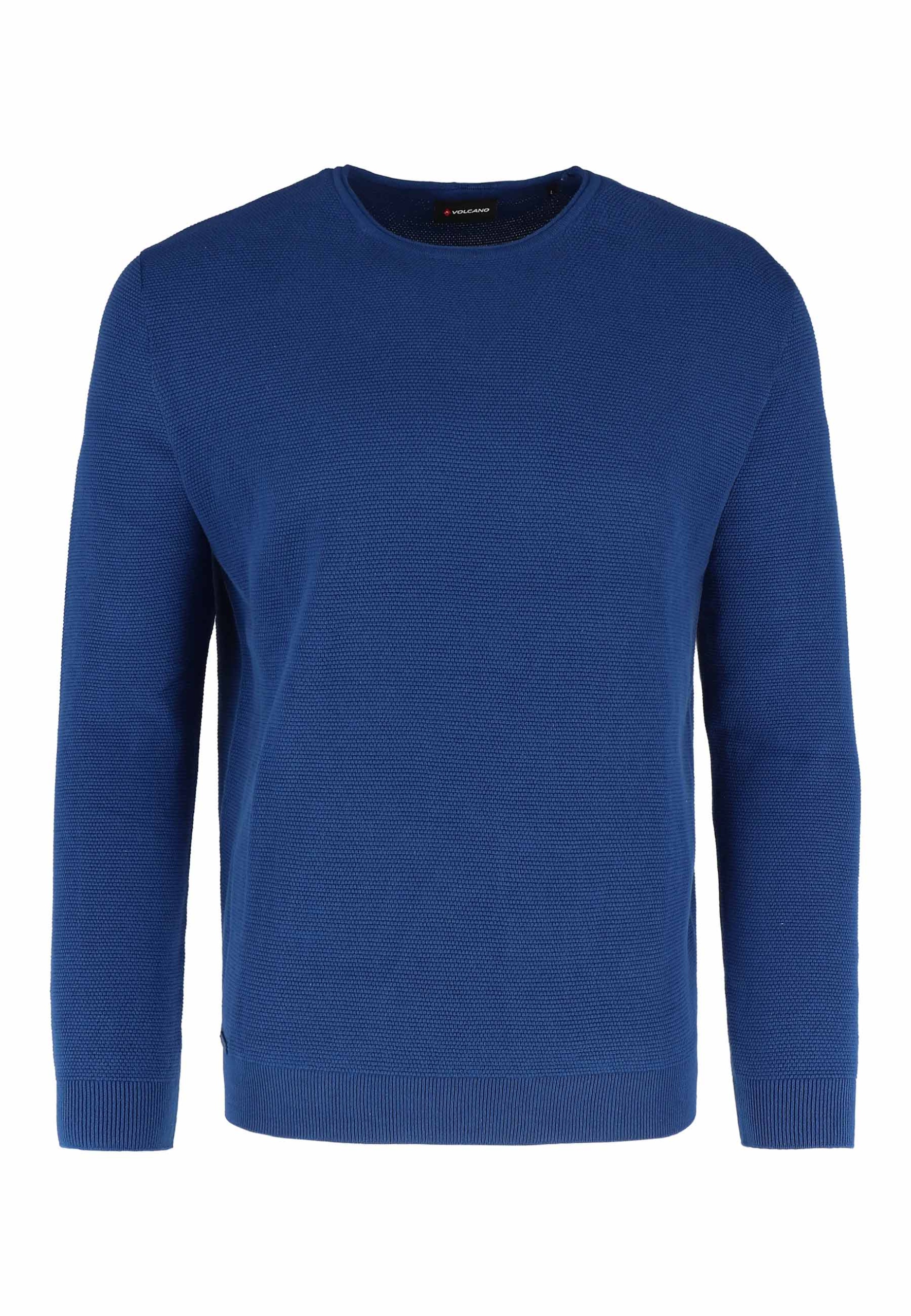 Pánský Bavlněný Svetr Modrý Volcano S-brady XXL