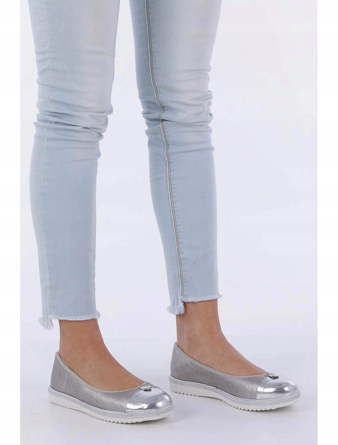 BALERINY ESPADRYLE WKŁADKA SKÓRA METALICZNE NEW 37 Marka Casu