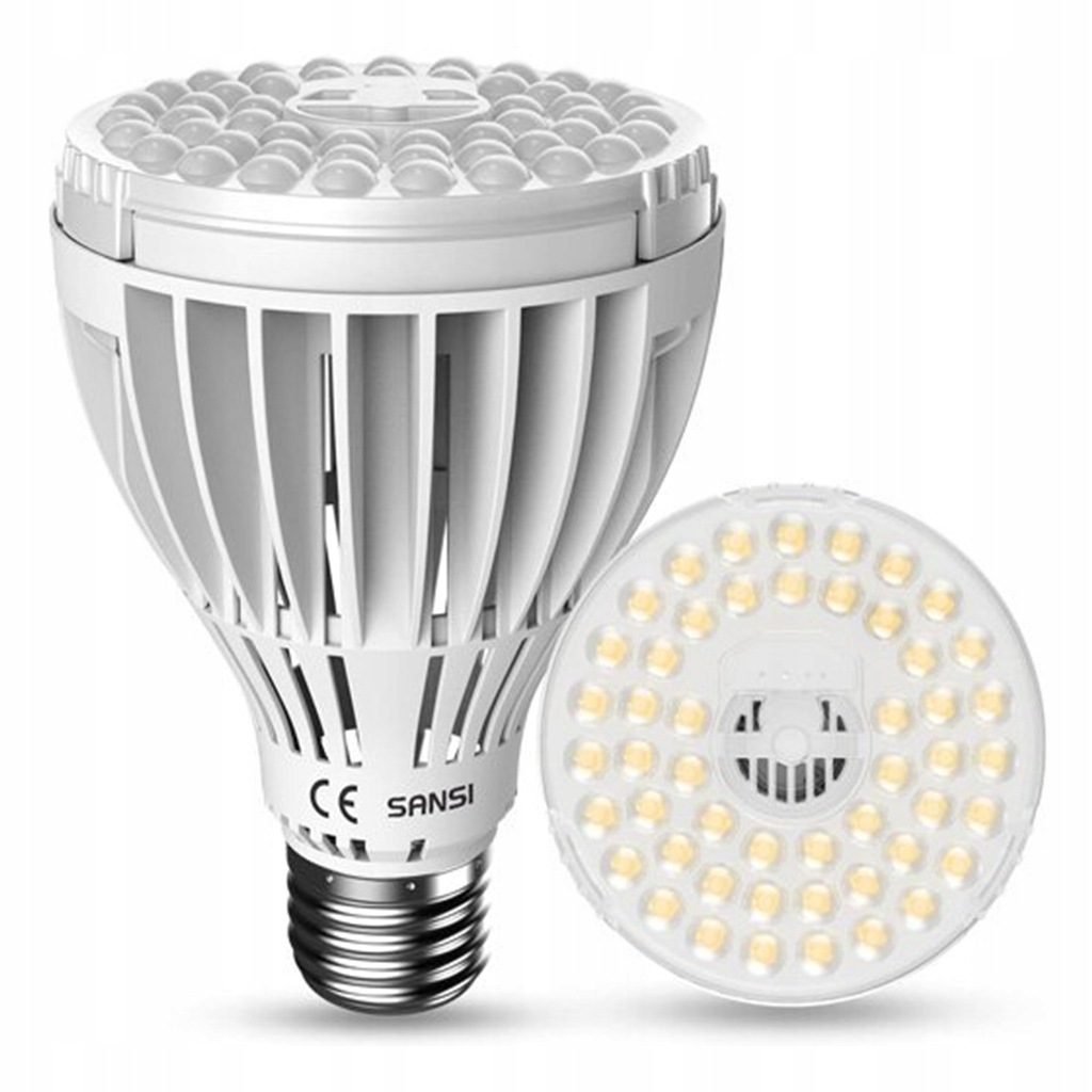 Sansi Led žárovka pro rostliny 24W E27 Full Spectrum 4000K Grow
