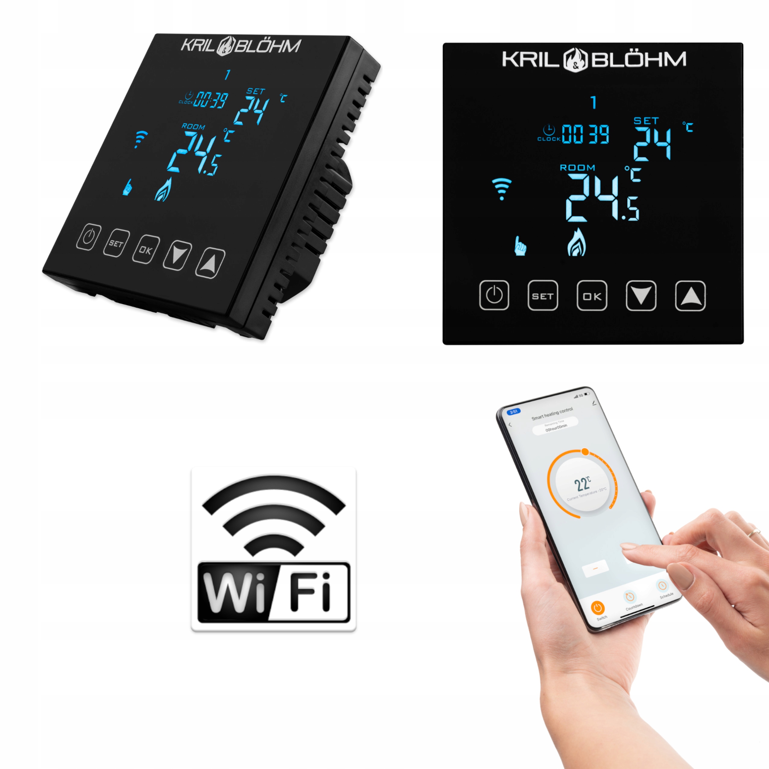 

Termoregulator Kril&blohm Zwart T-2 Wi-fi
