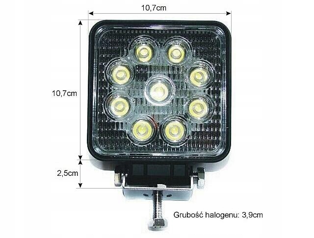 REFLEKTORY LIGHTBARY HALOGENY PRZOD LED 9 DIOD 12V Producent inny