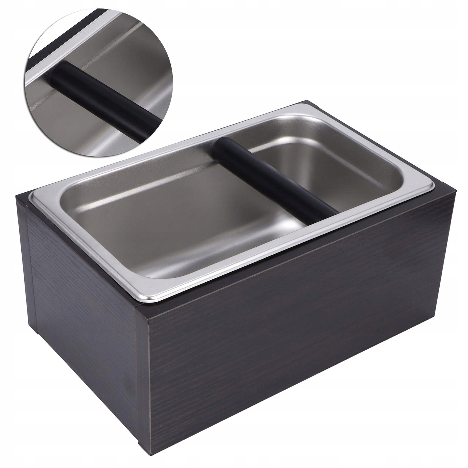 Nádoba Na Sedlinu Do Fusy Odrážeč Obdélník Nerezová Ocel Černá