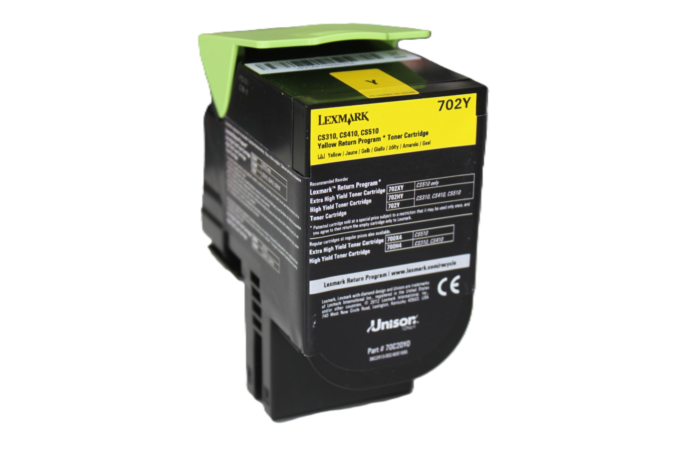 Lexmark 702Y 70C20Y0 CCS310 CS410 CS510 toner yellow originál