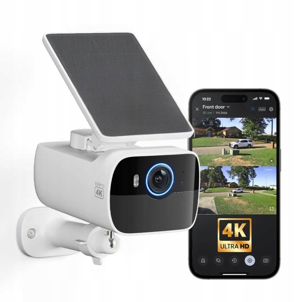 Kamera Ip 4K Wifi z Ai Bezprzewodowa Uhd z Panelem Solarnym Safemo