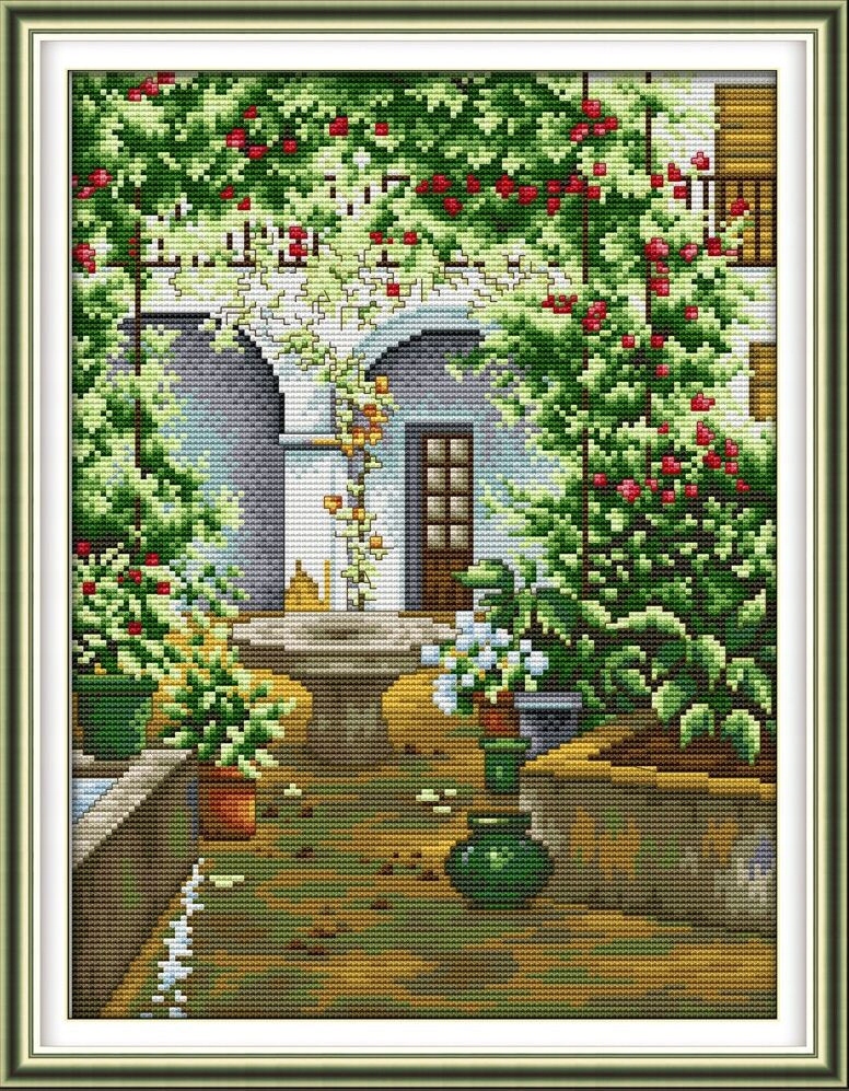 Křížková výšivka počítaná sada (kanva, mulina)