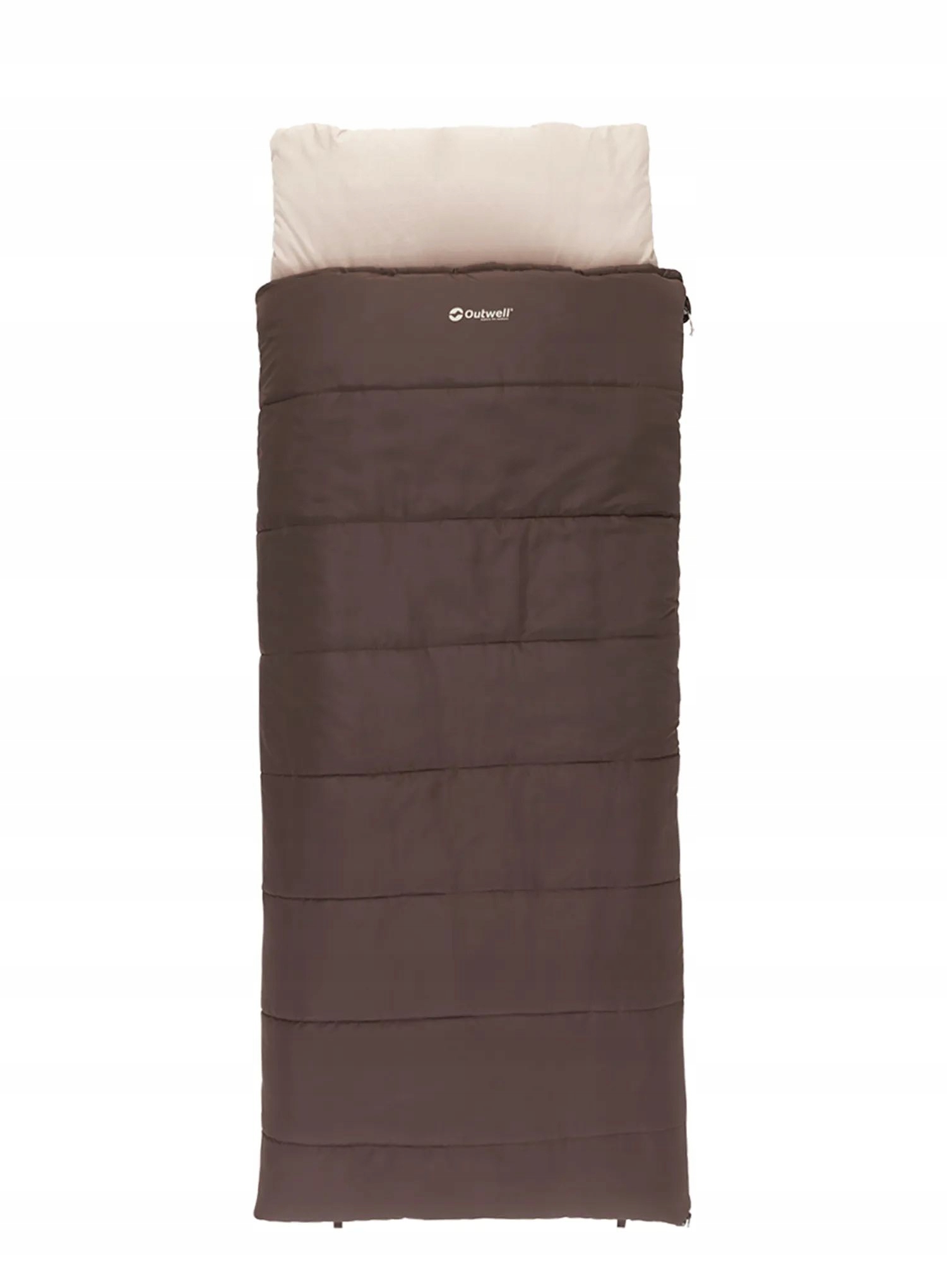 Syntetický spací pytel Outwell Contour Supreme (190 cm) hnědý Levý