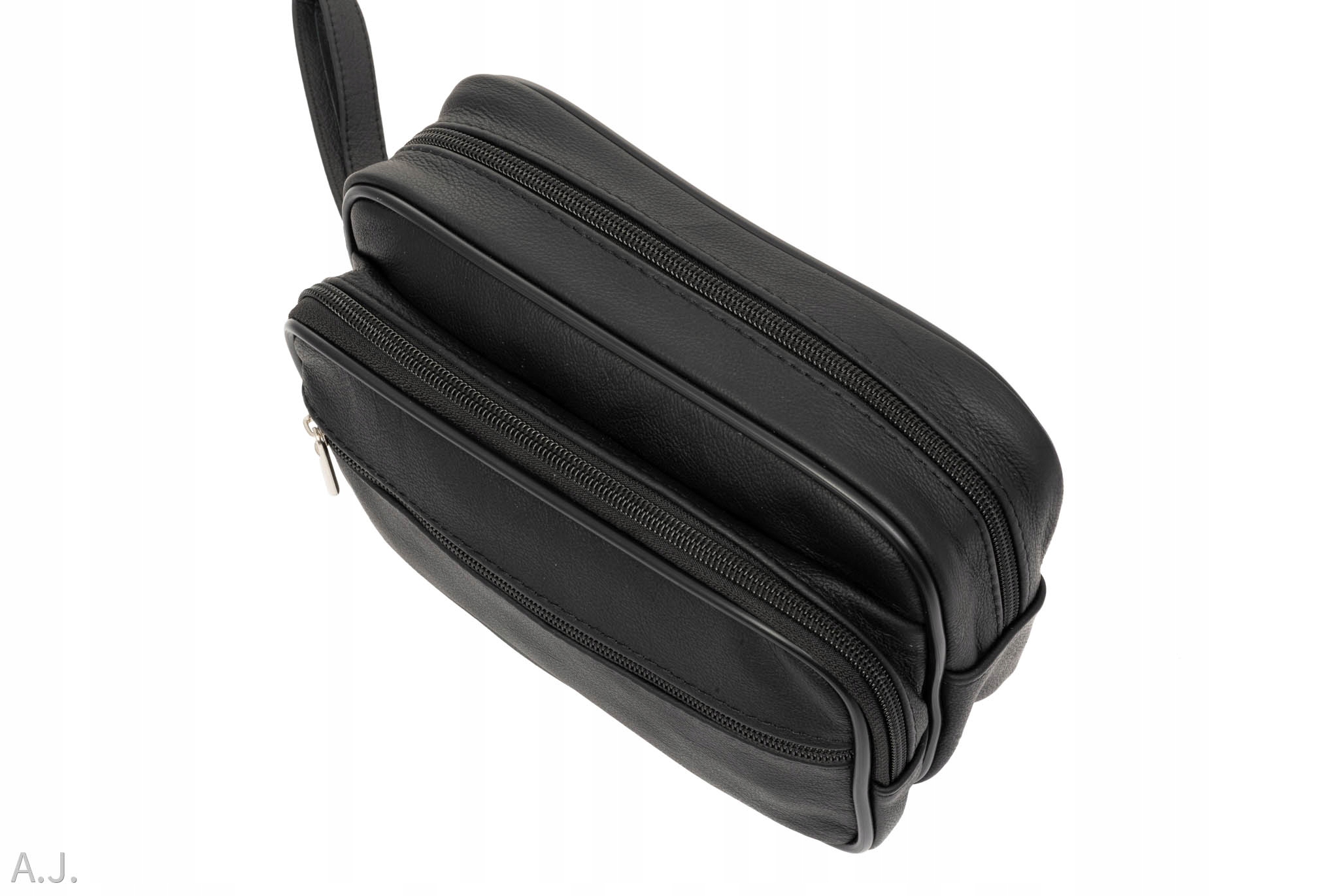 SASZETKA SKÓRZANA MĘSKA DO RĘKI MIĘKKA SKÓRA Model LESZ