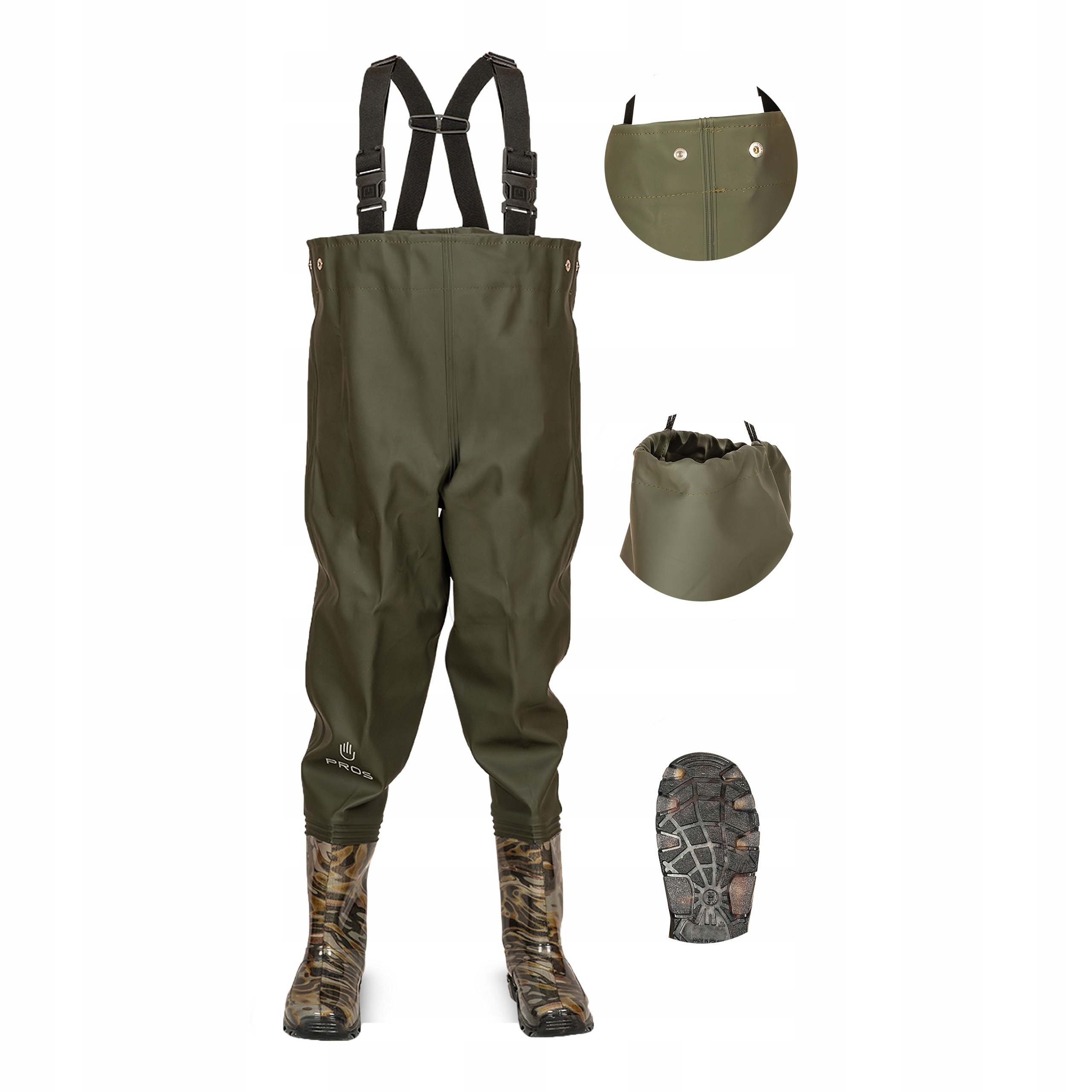 Voděodolné kalhoty pro děti s kalošami, ideální na deštivé dny