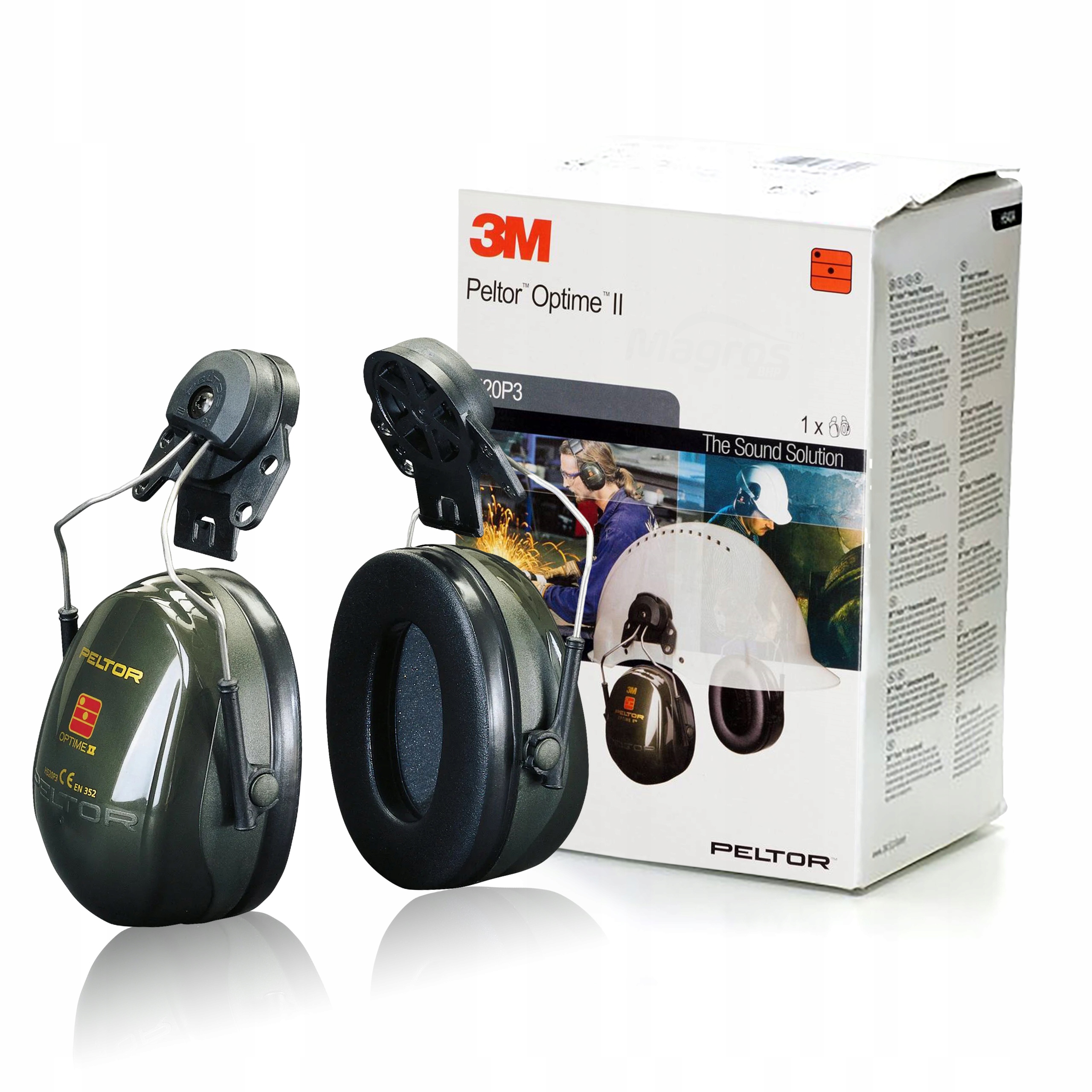 Słuchawki Ochronne Nahełmowe Przeciwhałasowe Bhp 3M Peltor Optime II H520P3