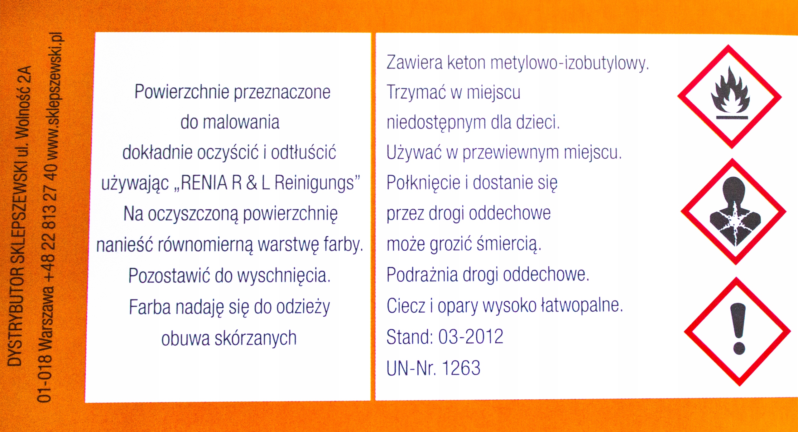 FARBA DO SKÓR RENOWACJA KOLORU BIAŁA ODTŁUSZCZACZ Marka inna