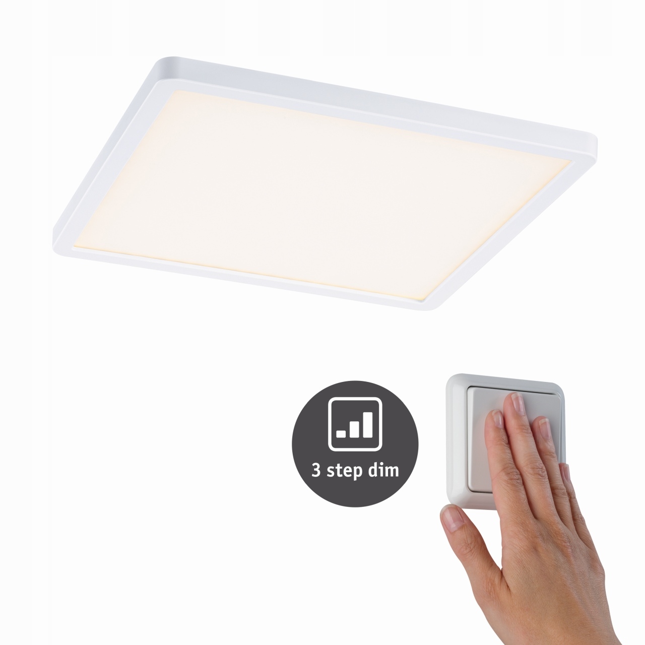 Plafoniera VariFit AREO LED DIM 16W 1400lm 3000K 230x230mm IP44 230V biały Liczba elementów w zestawie 1