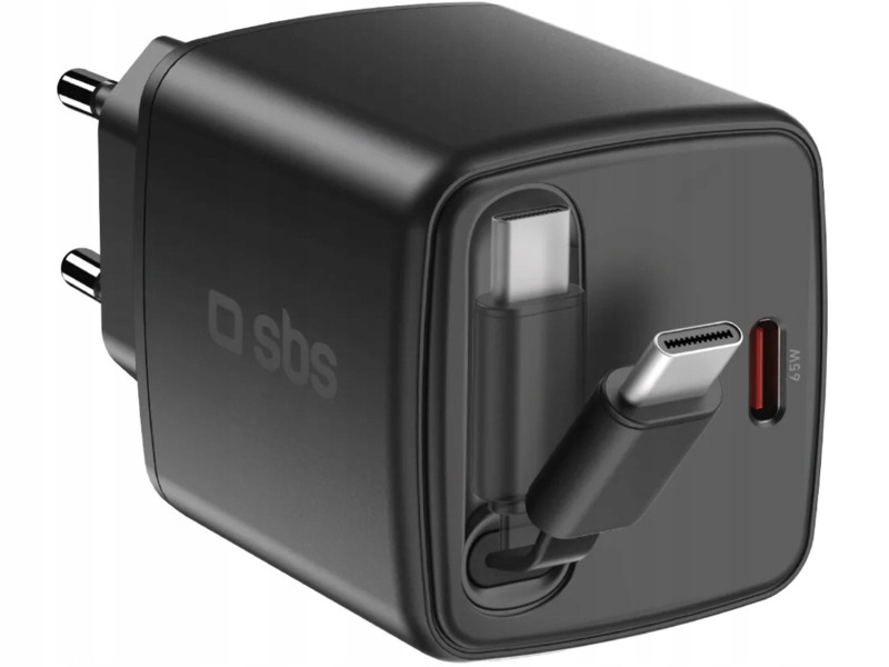 Ładowarka sieciowa Sbs TETRRET65WK GaN 65W Czarny