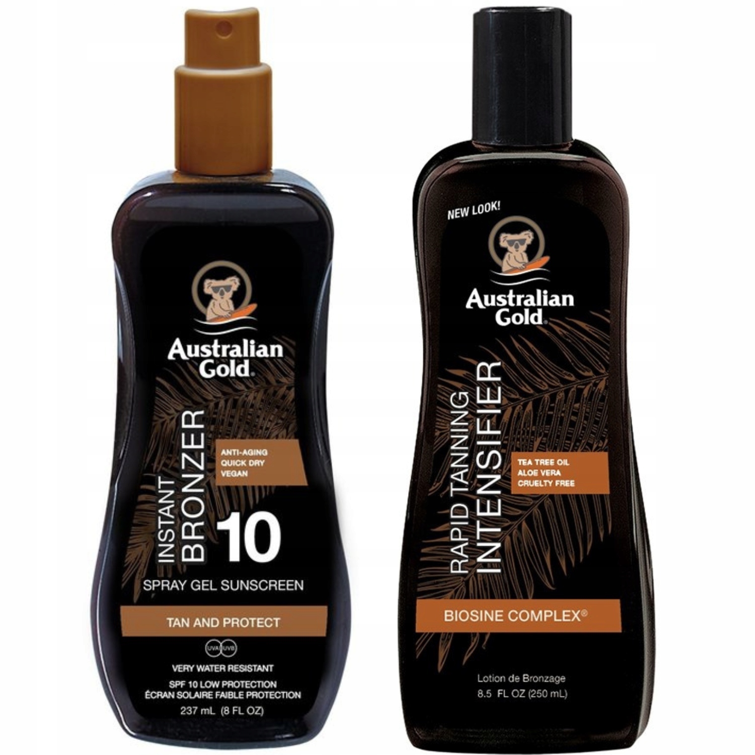 Australian Gold bronzer ve spreji SPF10 rychlá ochranná fólie