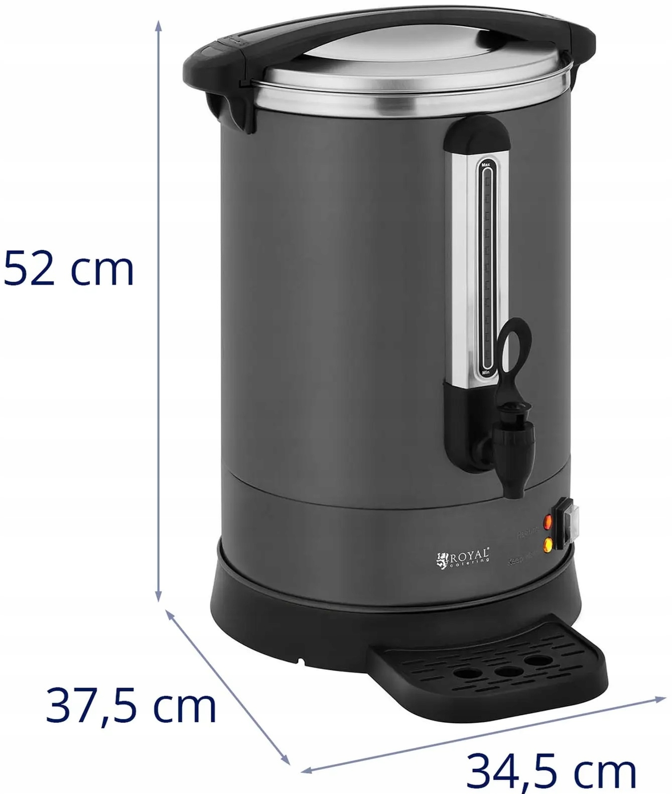 Zaparzacz do kawy 14 l czarny stalowy Royal Catering RC-WBDWTC14G 10012460