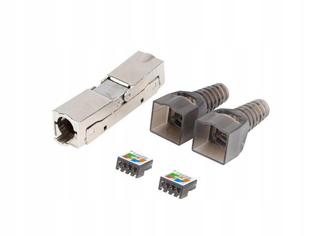 Lanberg Łącznik Sieciowy Wtyk Gniazdo RJ45 Do Hub Kat 6A Ftp Beznarzędziowy