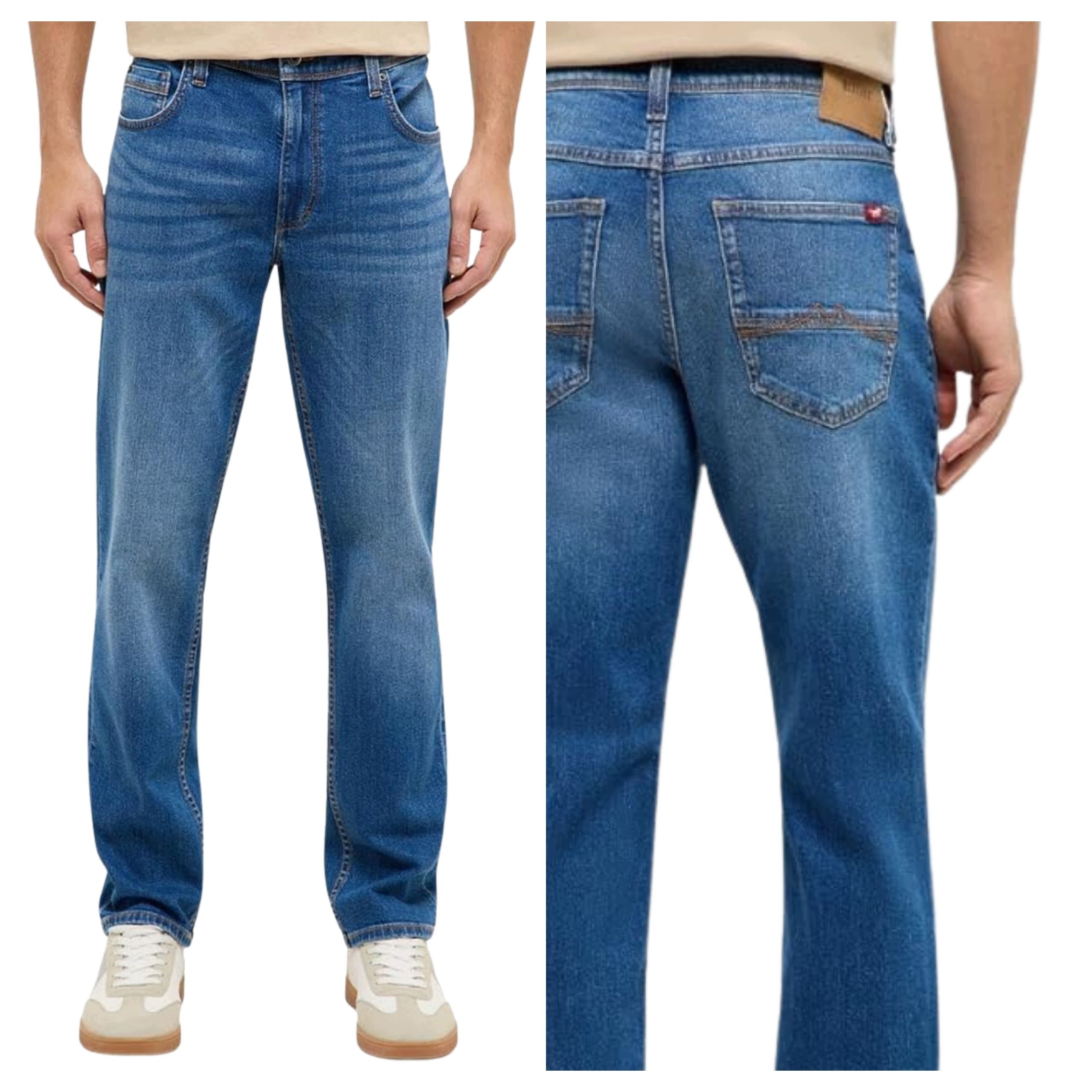 Pánské kalhoty Mustang Washington Jeans Modré Straight Fit W40 L32
