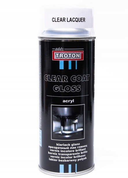 Spray Bezbarwny Połysk Pełny Akryl 400 ml Troton 48