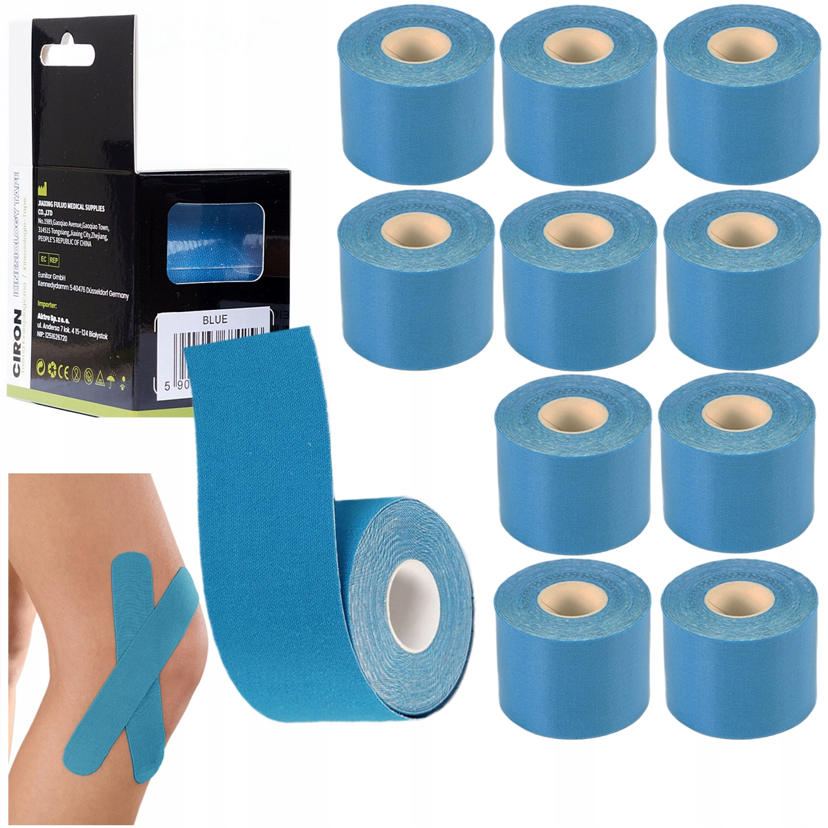 10x Tejpy Plastry kinesio kinesiotaping tape Ciron 5m Taśma kinezjologiczna