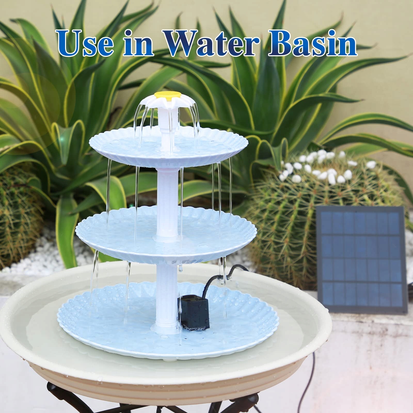 AISITIN Zestaw Do Fontanny Solarnej 3,5W Do Ogrodu I Kąpieli Ptaków — miniatura 6