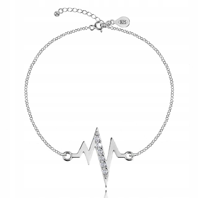 

Bransoletka srebrna celebrytka puls linia życia