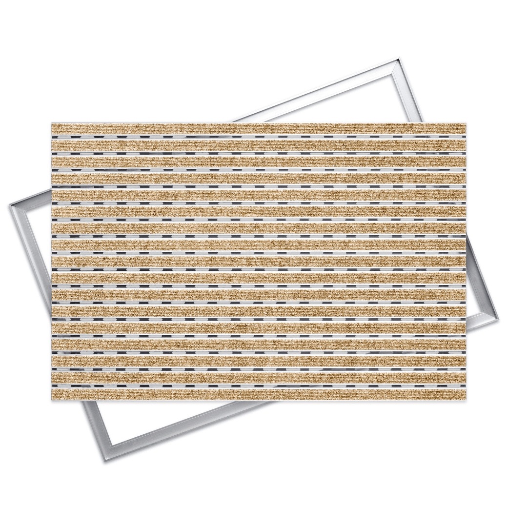 Polentex Aluminiowa Wycieraczka Ryps: 80x60, 17mm Z Ramką