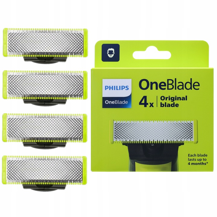 4 x Ostrza Nóż Philips Oneblade QP2520 QP2530 Oryginał -- 53