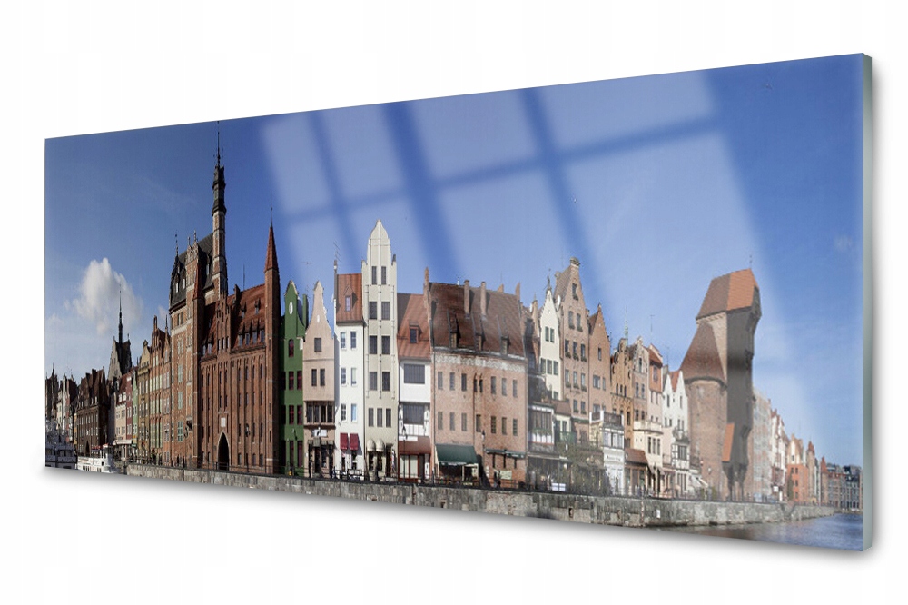 

Panel szklany do kuchni Miasto Domy 125x50