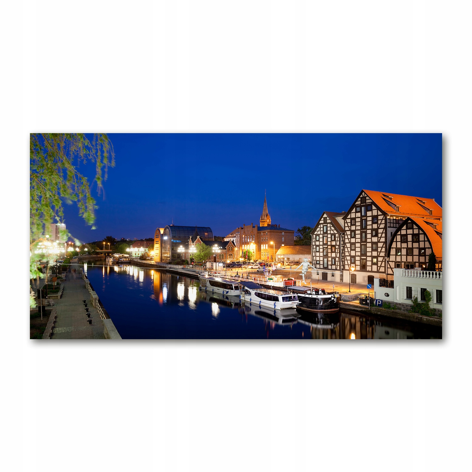 

Foto obraz akryl zdjęcie Bydgoszcz nocą 120X60 cm
