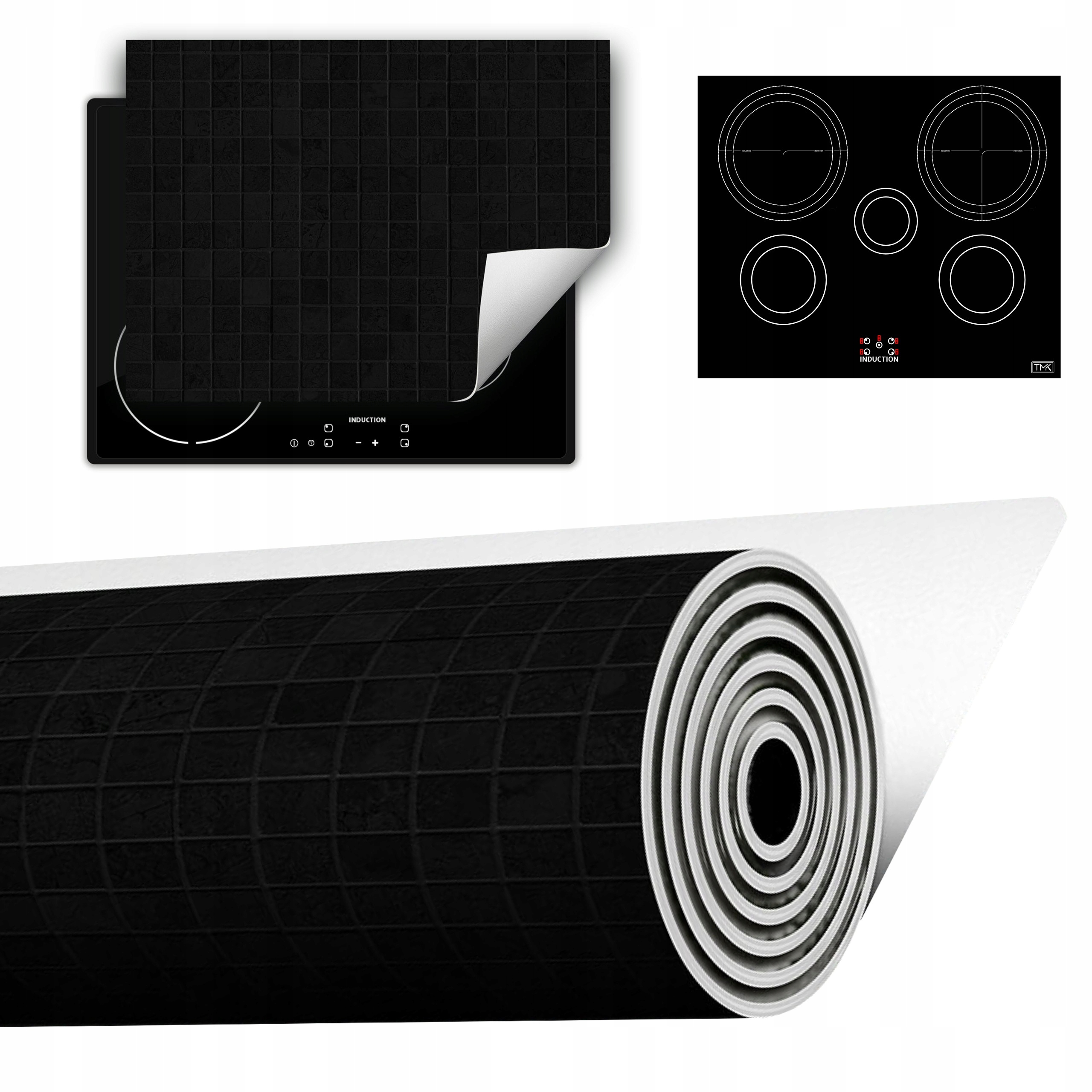 Vinylová Podložka Do Kuchyně Více Místa 70x52 černá deska