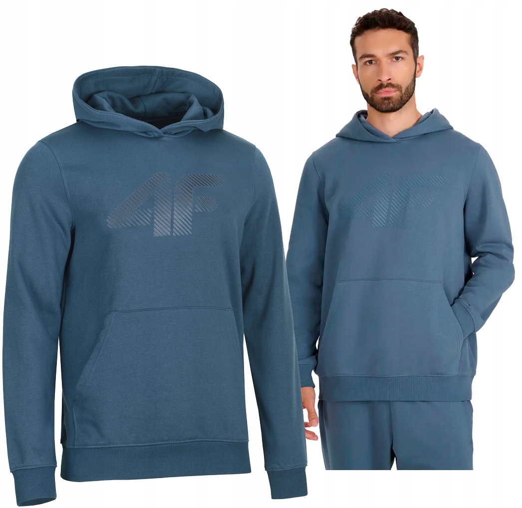 4F Ocieplana Męska Bluza Dresowa Z Kapturem Kangurka rozm XXL