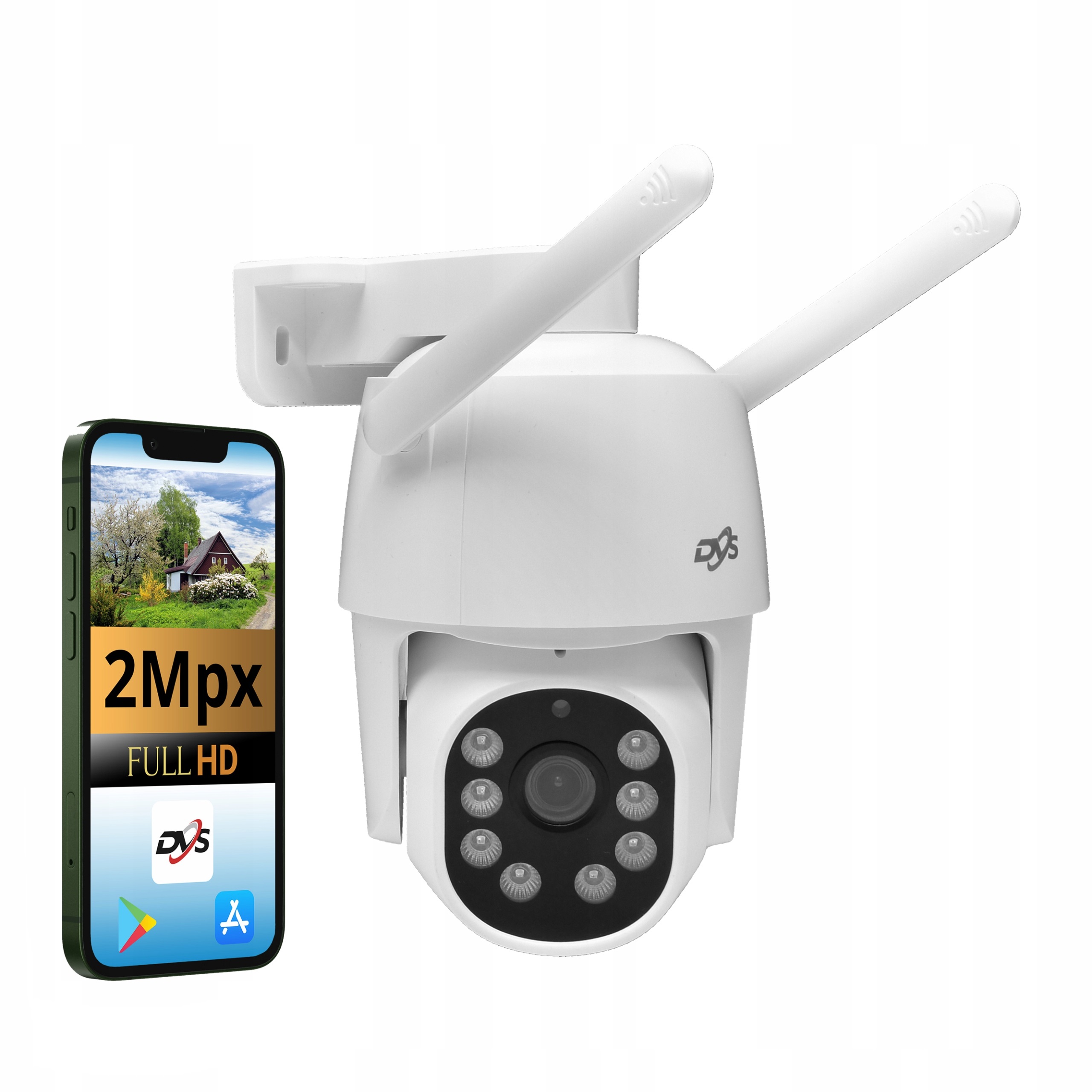 WiFi kamera otočná FullHD 2Mpx 4x Zoom venkovní Ir Led bezdrátová