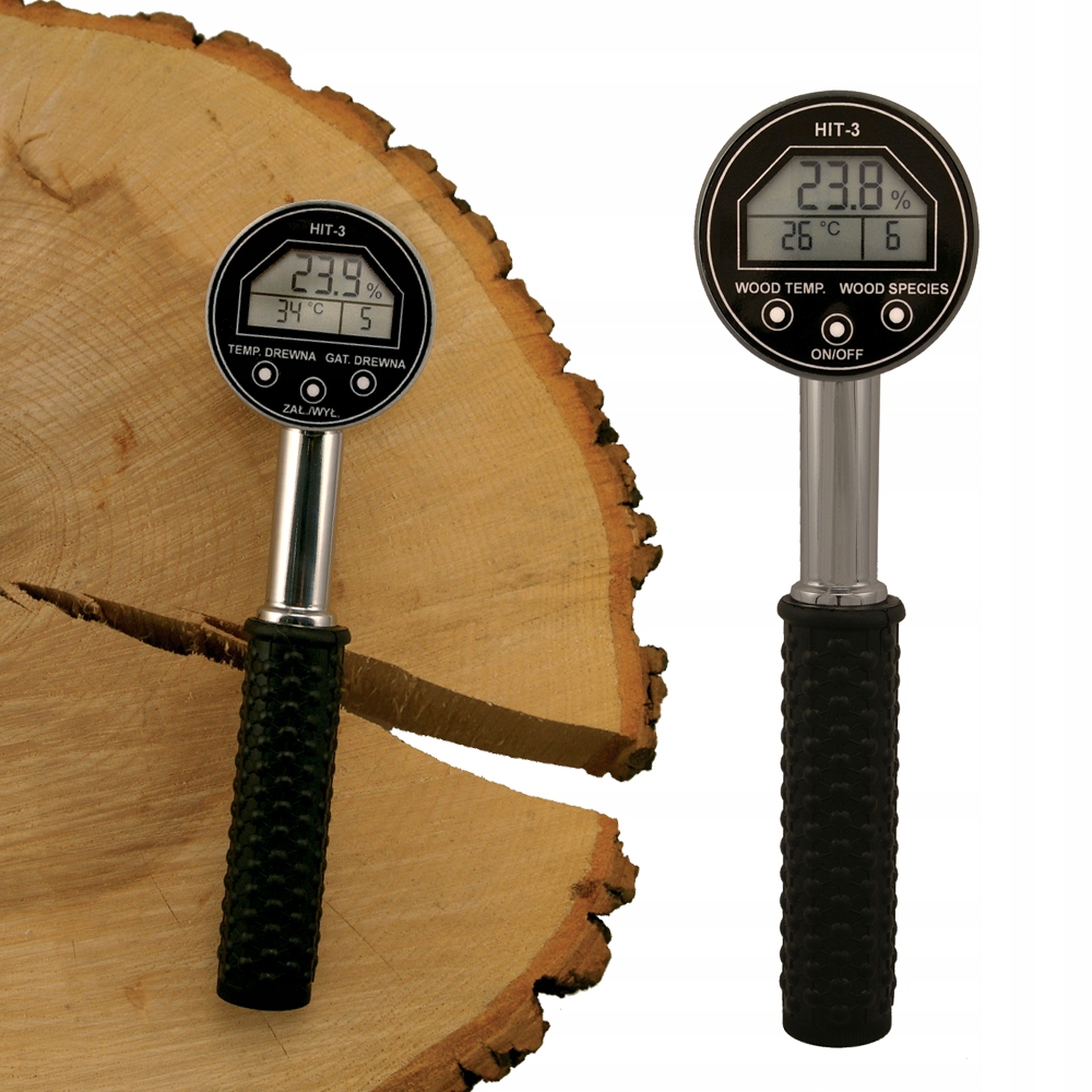 ELEKTRONICZNY WILGOTNOŚCIOMIERZ DREWNA HIT-3 Kod producenta HIT3