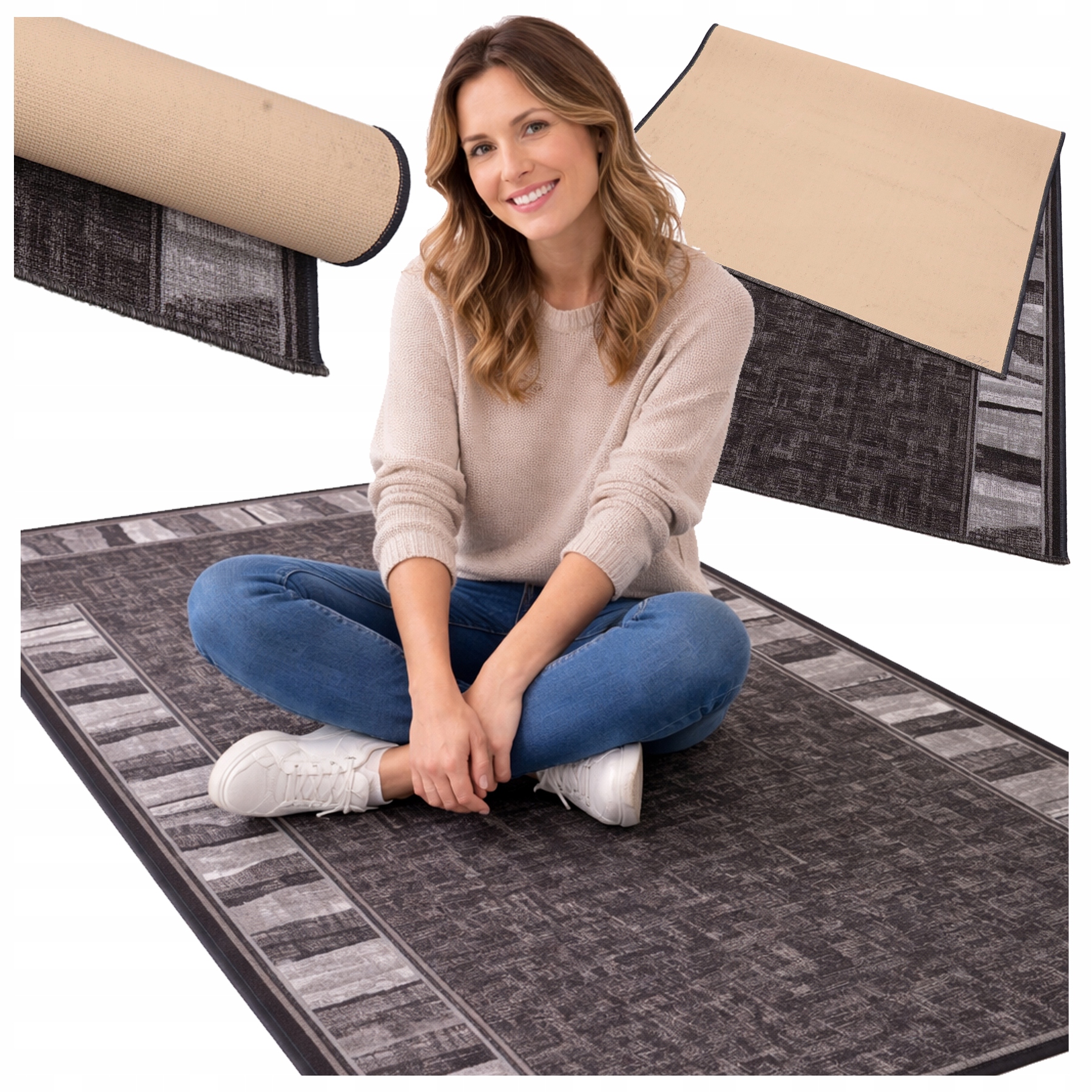 Koberec Běhoun Do Předsíně Protiskluzový Chodník Hotový rozměr 100 x 180 cm