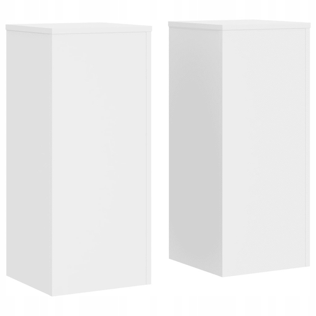 Stojan na rostliny z dřevěného materiálu, bílý, 30x30x70 cm