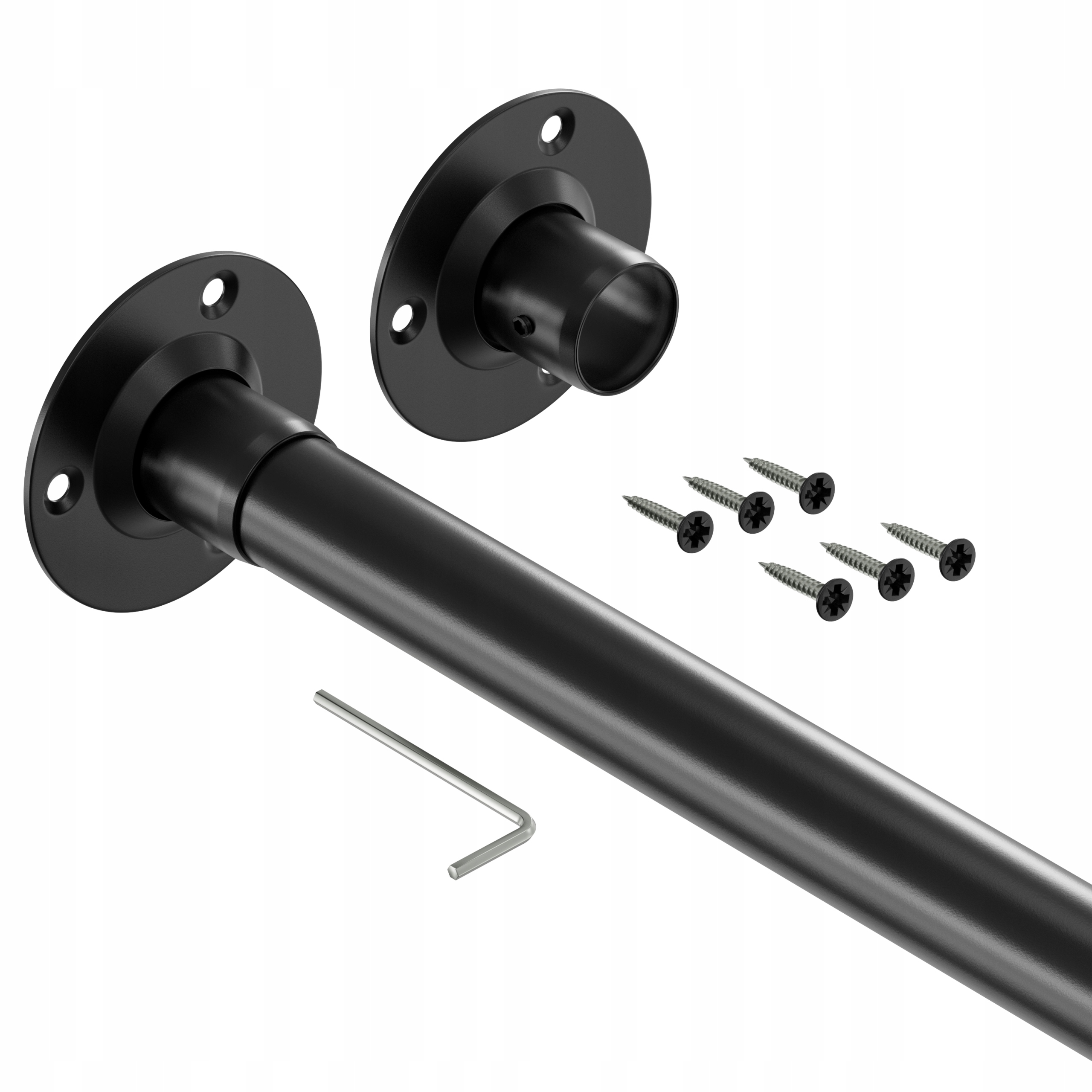 Šatní šatní tyč 25 mm Černá 148 cm Pro III