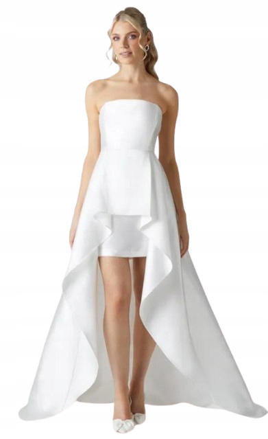 Coast Bílá Svatební Sukně Strapless Z Taftu S Baskinkou 40 Hkb