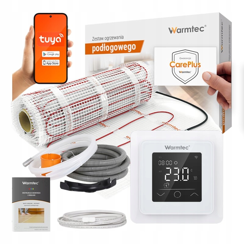 Mata grzejna grzewcza pod płytki 1,5m2 170W/m2 DS2-15/ZTS Warmtec WiFi