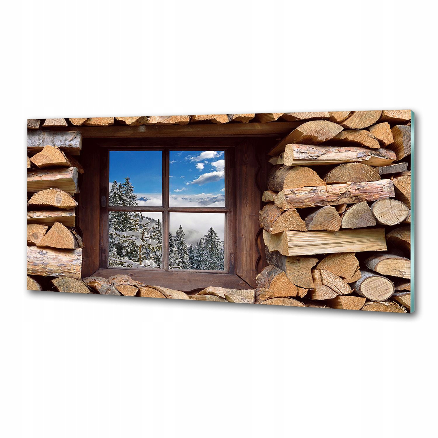 Panel do kuchyně Zima za oknem 125 x 50 cm Lepidlo