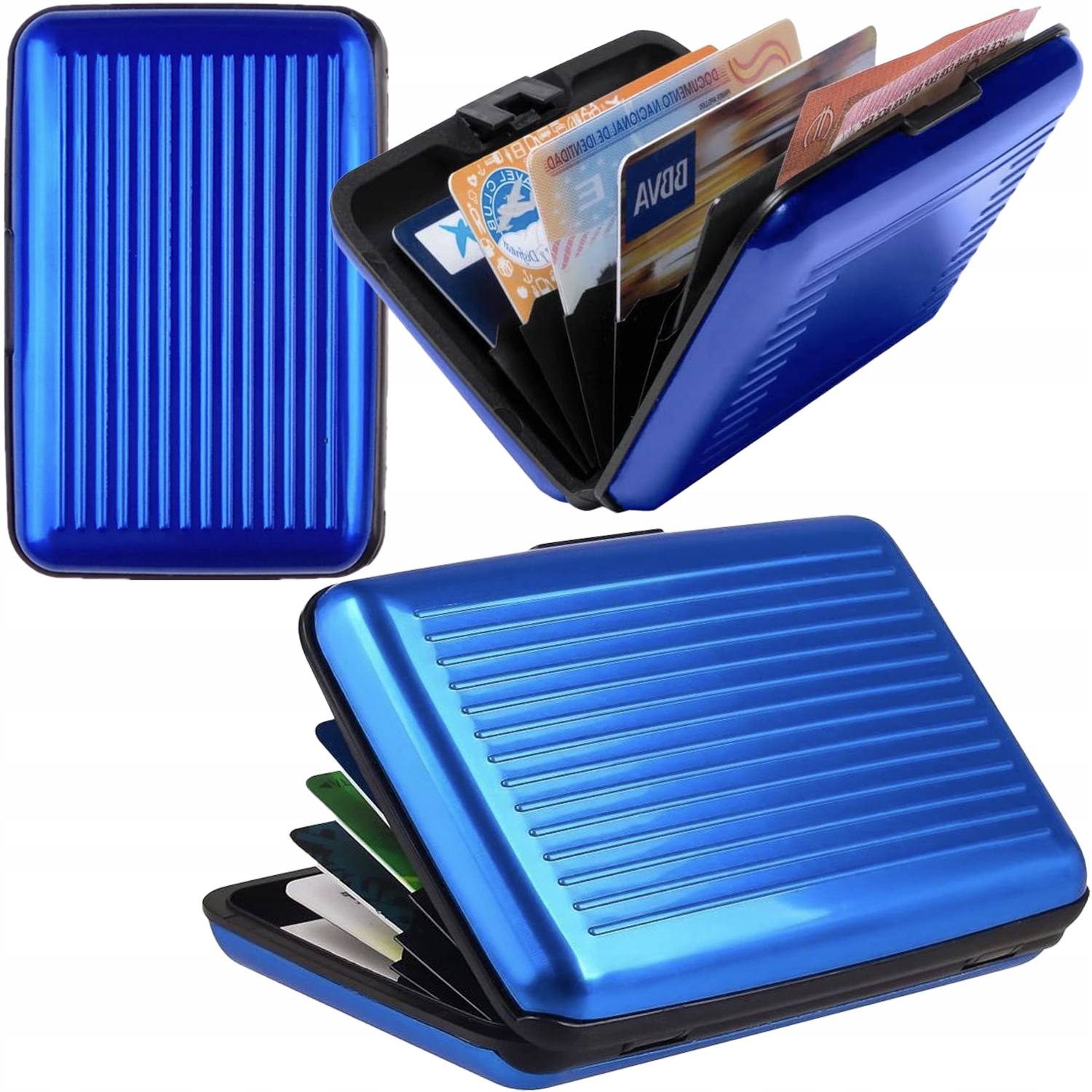 

Portfel Etui Aluminiowe Karty Dokumenty Stop Rfid