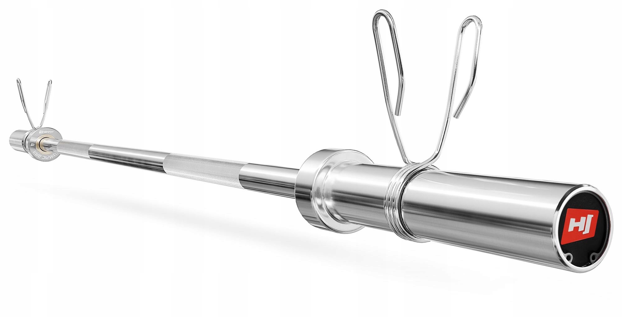 Gryf olimpijski prosty do sztangi tuleja obrotowa zaciski sprężynowe stal