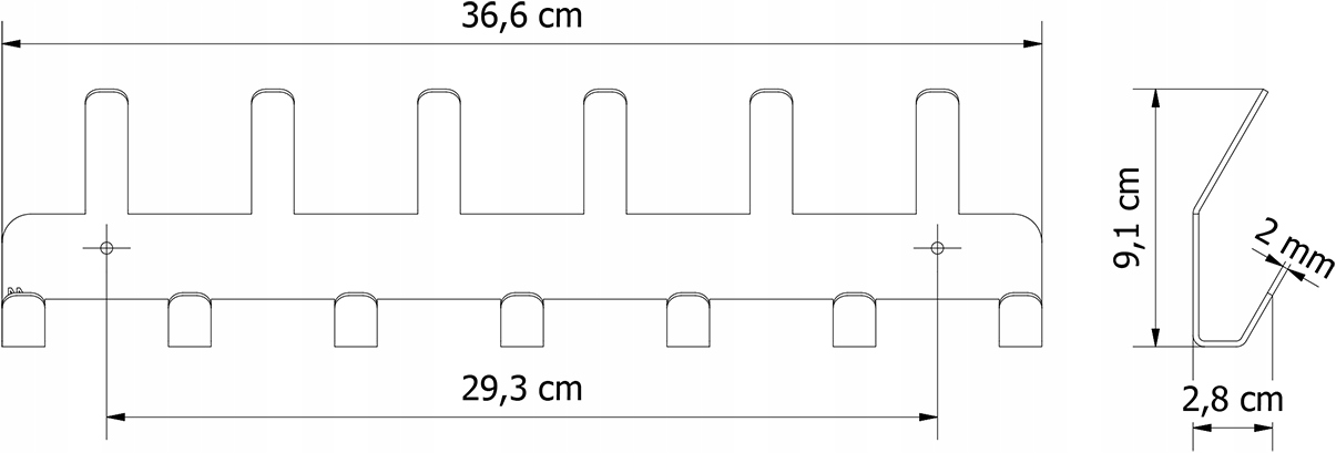 SIENINĖ DRABUŽIŲ RAKTŲ PAKABA 13 KABLIŲ DESIGM Prekės ženklas DesigM