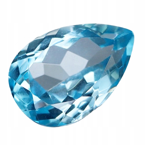 přírodní topaz Swiss Blue 8,13 karát 14,9 x 10,1 x 7,0 mm, certifikát