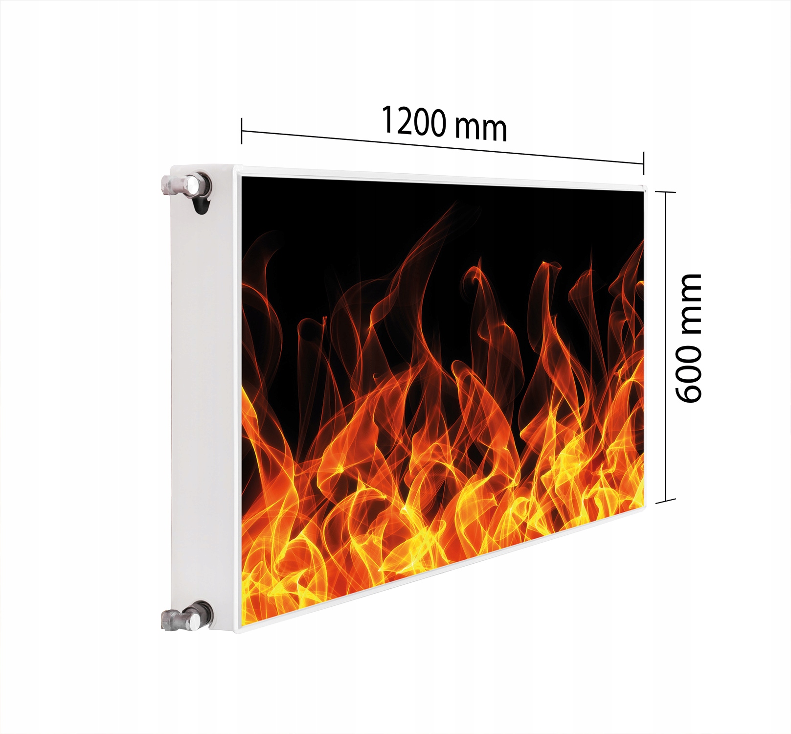 Maskovač Kryt Radiátoru 120x60 Oheň Podložka Magnet