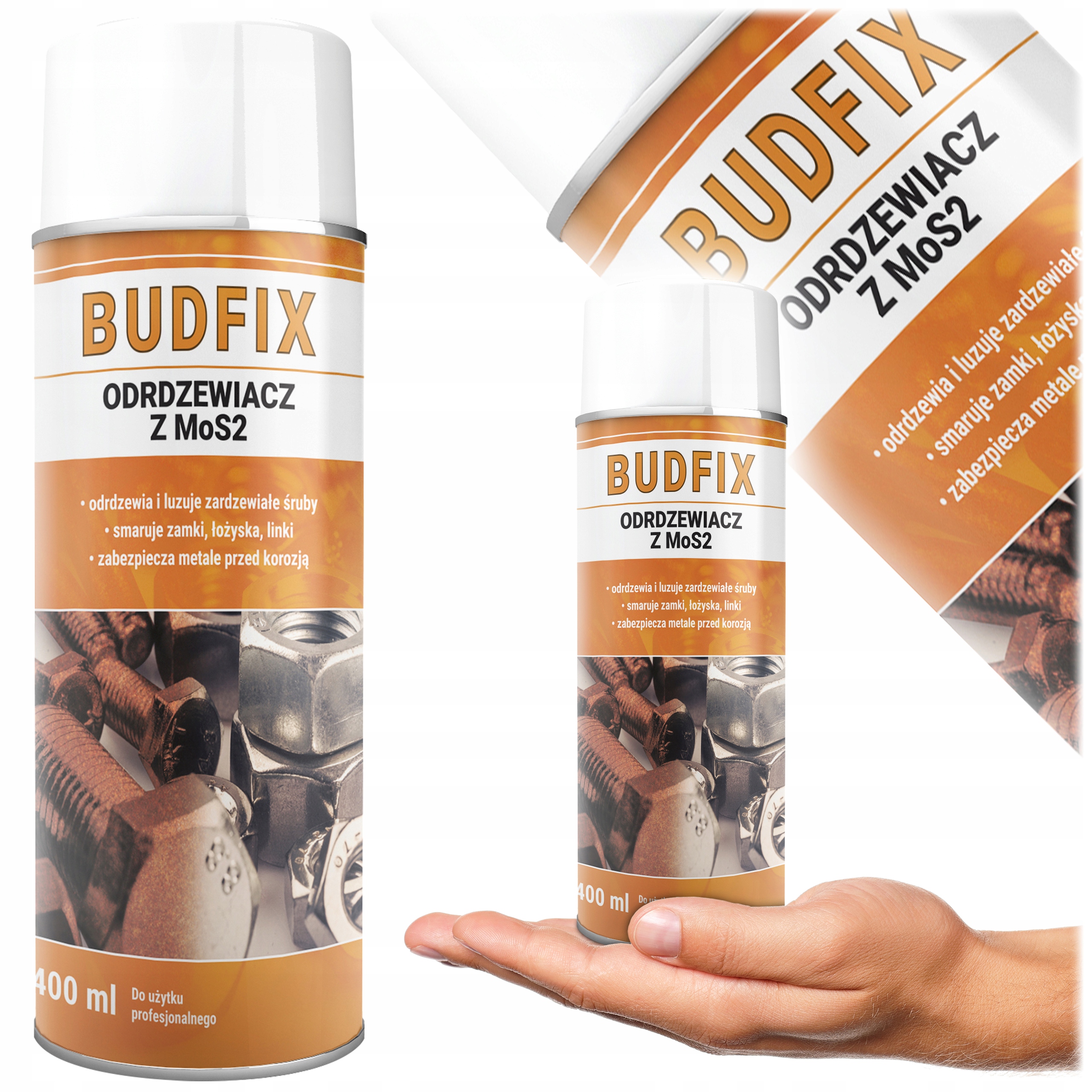 Odrdzewiacz Penetrator Do Zapieczonych Śrub MOS2 Dwusiarczek Spray 400ml