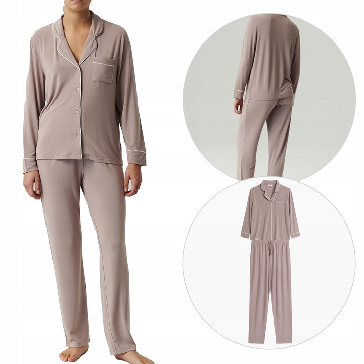 Dámské Pyžamo S Dlouhým Rukávem Rozepínací Modal Atlantic NLP495/RŮŽOVÉ/XL