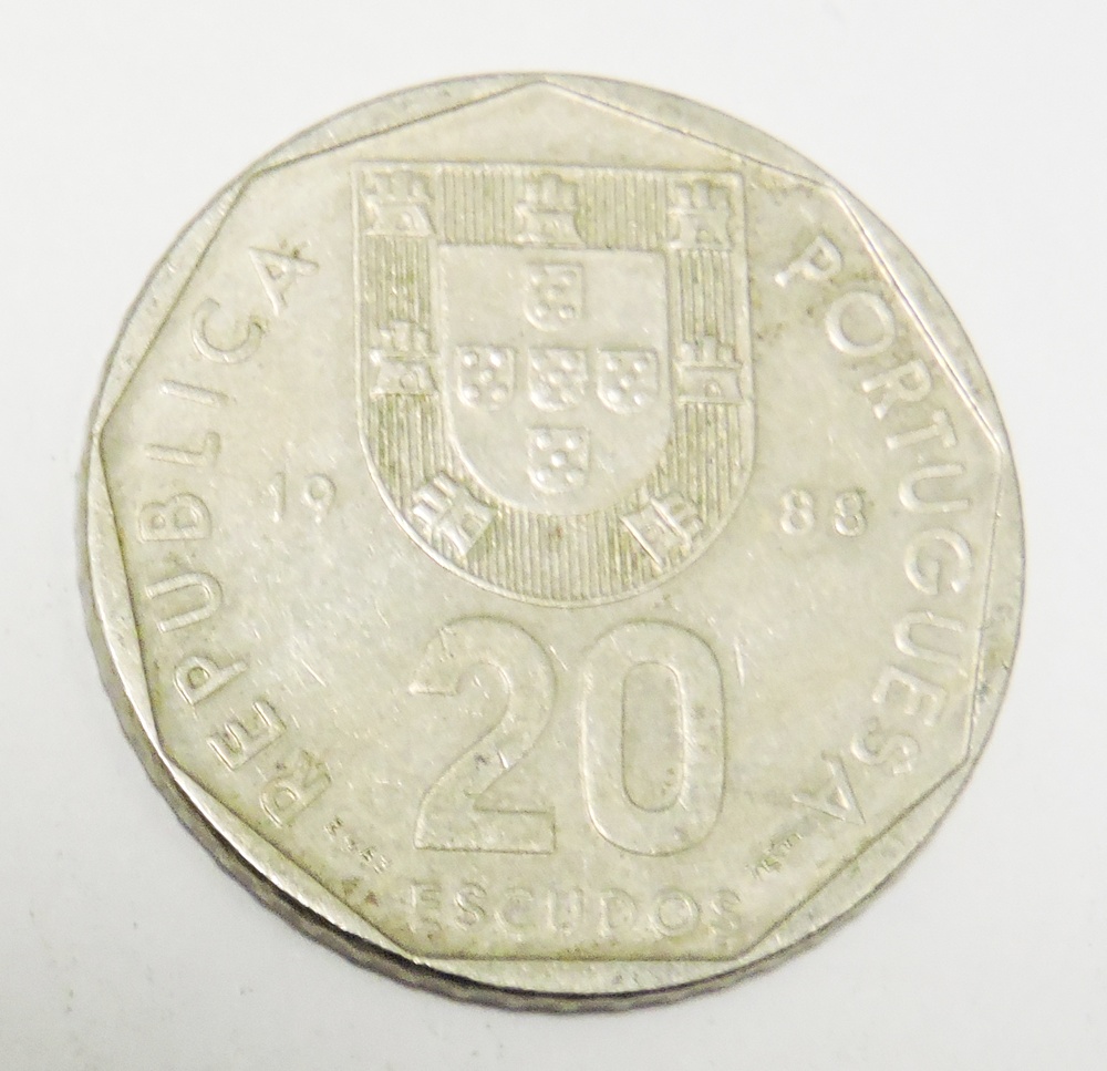 PORTUGALIA 20 eskudo 1988