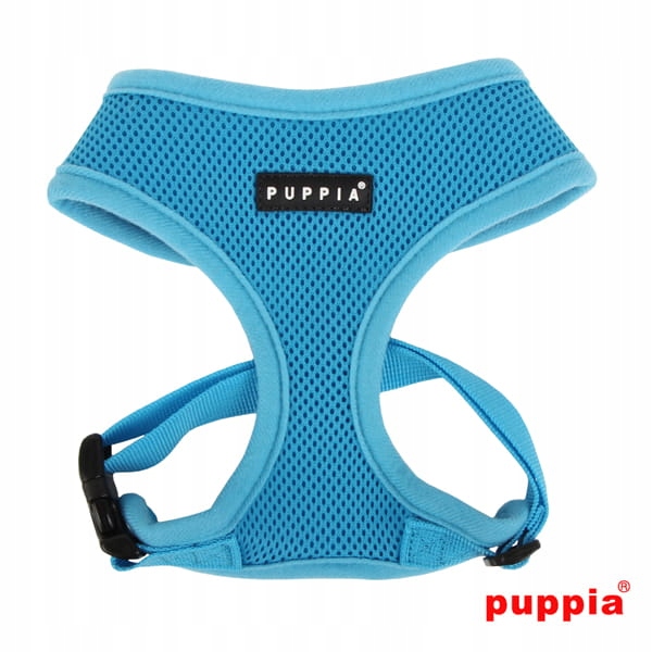 Levně postroj pro psa nebo kočku Puppia soft modrý velikost: M